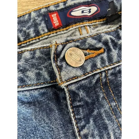 Bongo 90’s Y2K Vintage Low Ride Flare Blue Jeans Juniors 7 - Picture 6 of 9